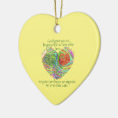 God gaf je een vingerafdruk keramisch ornament (Links)