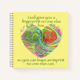 God gaf je een vingerafdruk notitieboek