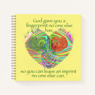 God gaf je een vingerafdruk notitieboek