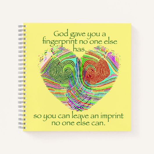 God gaf je een vingerafdruk notitieboek (Voorkant)