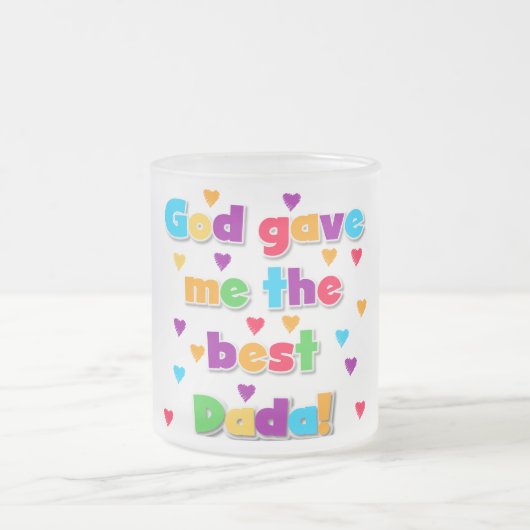 God gaf me de beste Dada Tshirts en Gifts Matglas Koffiemok (Center)