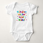 God gaf me het beste Dada Baby-pak Romper (Voorkant)