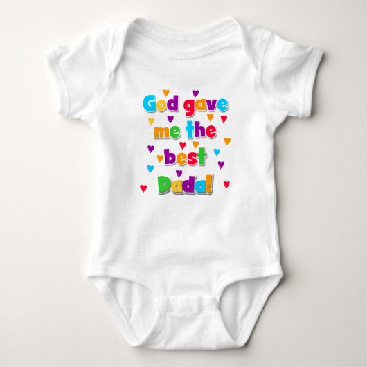 God gaf me het beste Dada Baby-pak Romper (Voorkant)