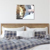 God gaf me je in nep gouden folie canvas afdruk (Insitu (Slaapkamer))