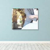 God gaf me je in nep gouden folie canvas afdruk (Insitu (Houten vloer))