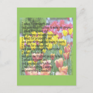 God gaf me kracht briefkaart