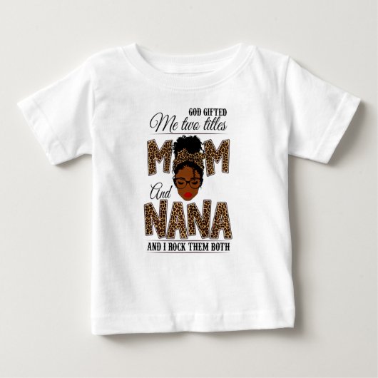 God gaf me twee titels, mam Nana Leopard Black (Voorkant)