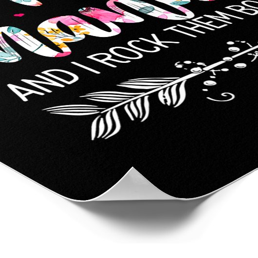 God gaf me twee titels: mama en Nana bloem Poster (Hoek)