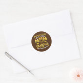 God gaf me twee titels, mama en oma Happy Ronde Sticker (Envelop)