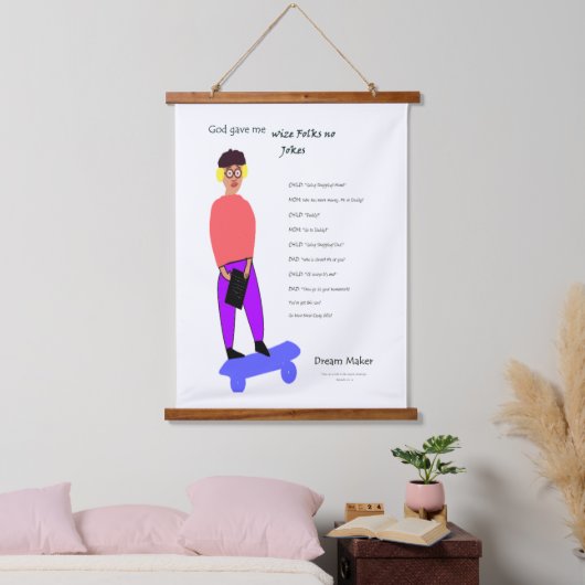 God gaf me wijze mensen hangend wandkleed (Slaapkamer)