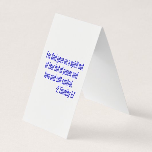 God gaf ons een geest van angst en macht visitekaartje (Voorkant)