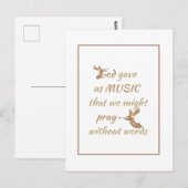 God gaf ons Muziek Inspirerend Citaat Briefkaart (Voorkant / Achterkant)