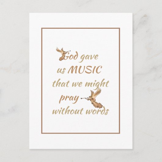 God gaf ons Muziek Inspirerend Citaat Briefkaart (Voorkant)