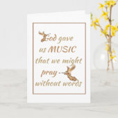 God gaf ons Muziek Inspirerend Citaat Kaart (Gele Bloem)