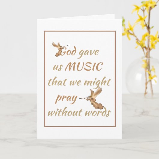 God gaf ons Muziek Inspirerend Citaat Kaart (Gele Bloem)