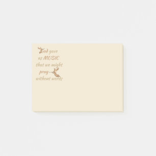 God gaf ons muziek Inspirerend Spirituele quote Post-it® Notes