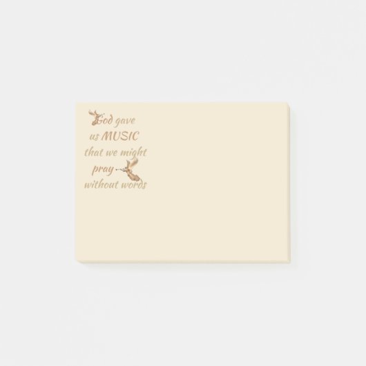 God gaf ons muziek Inspirerend Spirituele quote Post-it® Notes (Voorkant)
