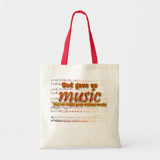 God gaf ons muziek tote bag (Voorkant)