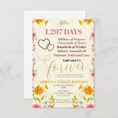 God gaf ons voor altijd bewerkbare adoptie uitnodi kaart (Voorkant / Achterkant)