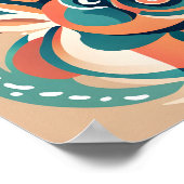 God Ganesha abstract ontwerp Poster (Hoek)