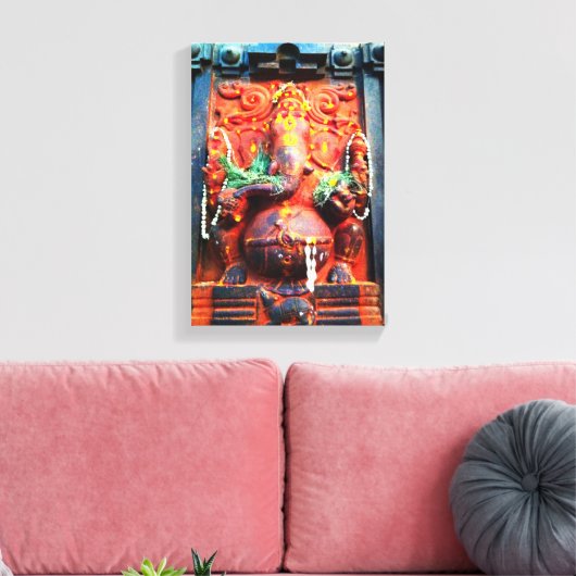 God Ganesha beeld Canvas Afdruk (Insitu (Woonkamer))