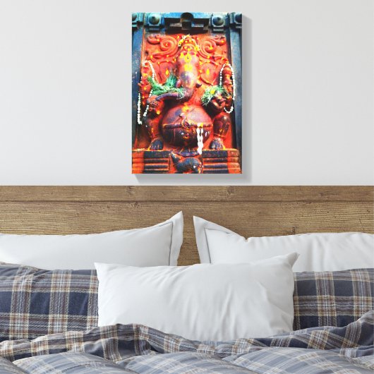 God Ganesha beeld Canvas Afdruk (Insitu (Slaapkamer))