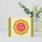 God Ganesha over mandalbloem Briefkaart (Staand voorkant)