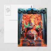God Ganesha standbeeld Briefkaart (Voorkant / Achterkant)