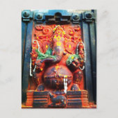God Ganesha standbeeld Briefkaart (Voorkant)
