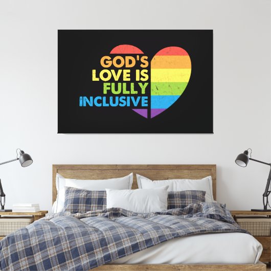 God Gay Christelijk Lgbt Canvas Afdruk (Insitu (Slaapkamer))