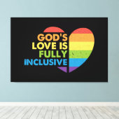 God Gay Christelijk Lgbt Canvas Afdruk (Insitu (Houten vloer))