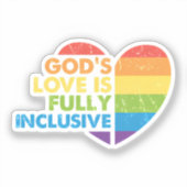 God Gay Christelijk Lgbt Sticker (Voorkant)
