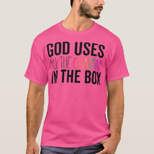 God gebruikt alle krijtjes in de Bo Jezus T-shirt