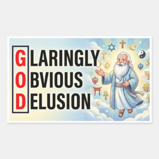 God gedefinieerd als een Ontzettend Openbarende Wa Rechthoekige Sticker