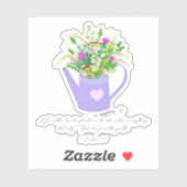 God geef de groei bloem sticker (Vel)