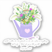 God geef de groei bloemen sticker (Voorkant)