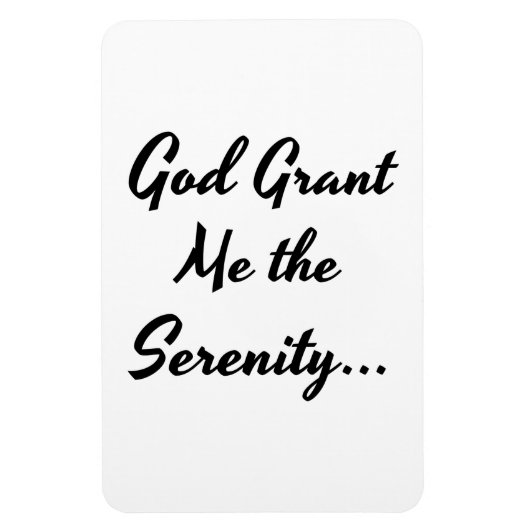 "God geef me de sereniteit..." frase Magneet (Verticaal)