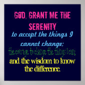 God, geef me de sereniteit, om het ding te accepte poster (Voorkant)