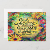 "God geef me de Serenity"-inspiratie Briefkaart (Voorkant / Achterkant)