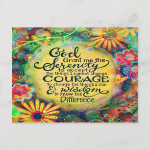"God geef me de Serenity"-inspiratie Briefkaart
