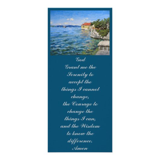 God geef me de Serenity om de dingen te accepteren Reclamekaart (Voorkant)