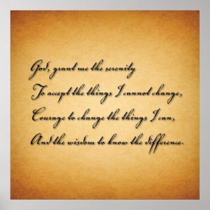 God geef me de Serenity Poster
