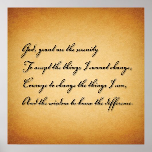 God geef me de Serenity Poster (Voorkant)