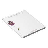 God geef me kracht Paarse bloem gepersonaliseerd Notitieblok (Schuin)