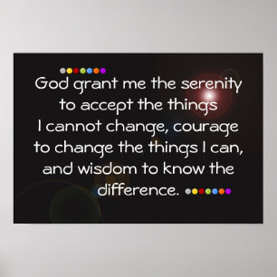 God geef me sereniteit poster