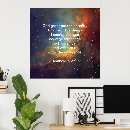 God geef me sereniteit poster (Thuiskantoor)