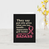 God geeft alleen wat je kunt omgaan met grappige b kaart (Gele Bloem)