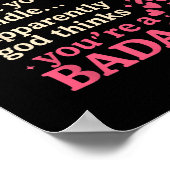 God geeft alleen wat je kunt omgaan met grappige b poster (Hoek)