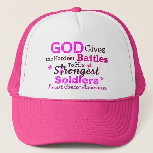 GOD Geeft de Hardste Strijd Trucker Pet (Voorkant)