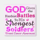 GOD geeft de moeilijkste gevechten Magneet (Voorkant)